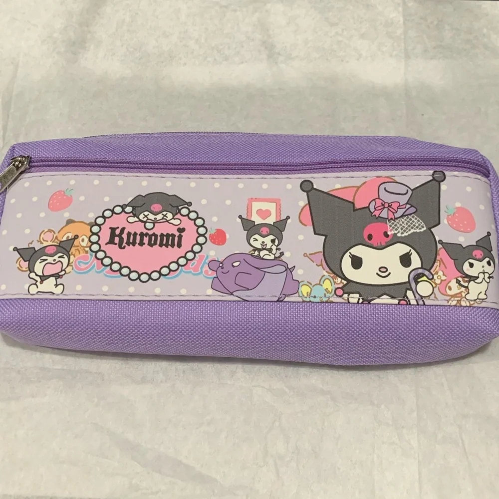 Kuromi Double Pocket Zip Pencil Pouch